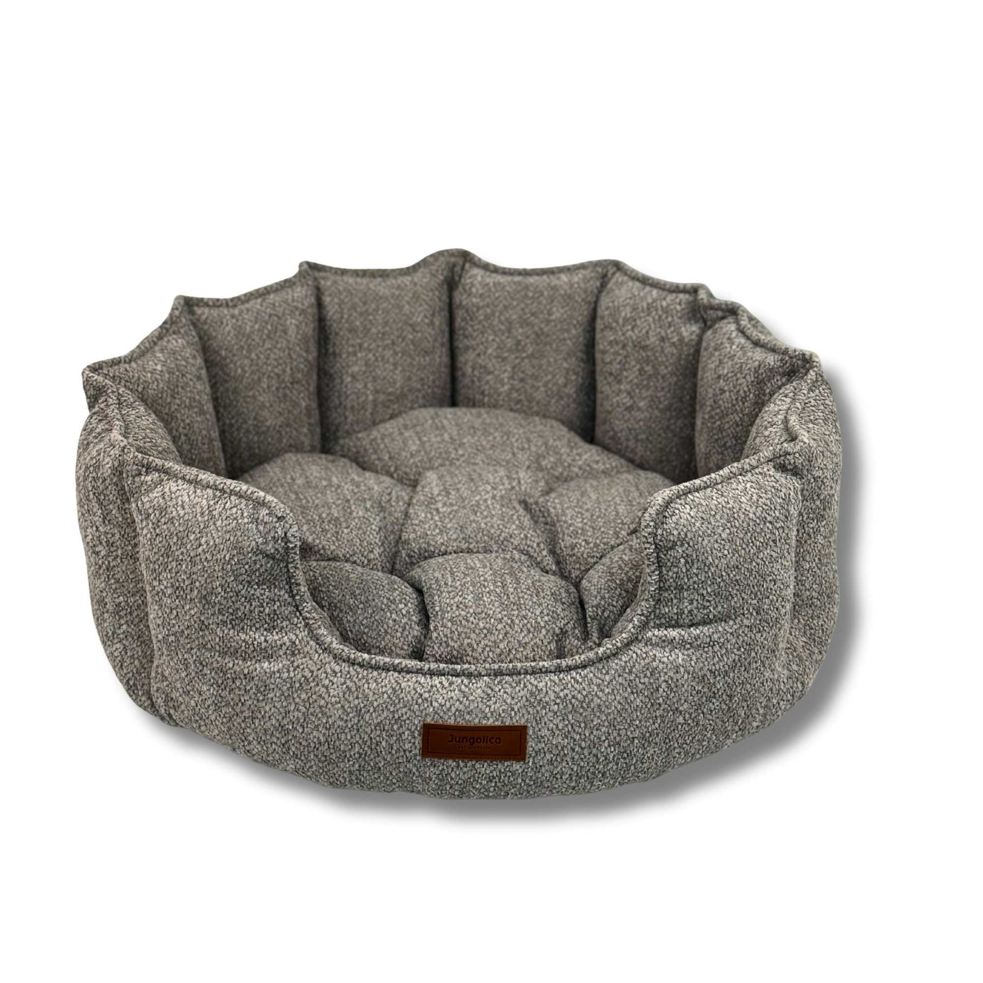 Chelsea Premium Konfor Kedi ve Köpek Yatağı– Yumuşak Dokulu, Yüksek Yan Duvar, Makinede Yıkanabilir (Gri)