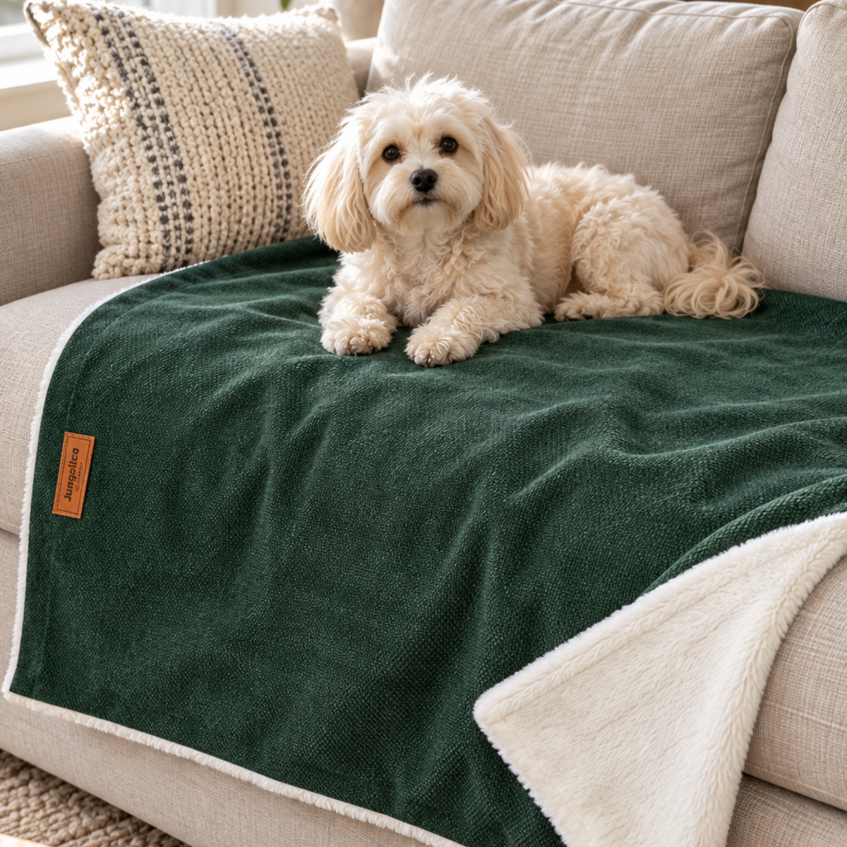 Double-Sided, Foldable, Washable Cat & Dog Blanket and Mat with Carrying Case