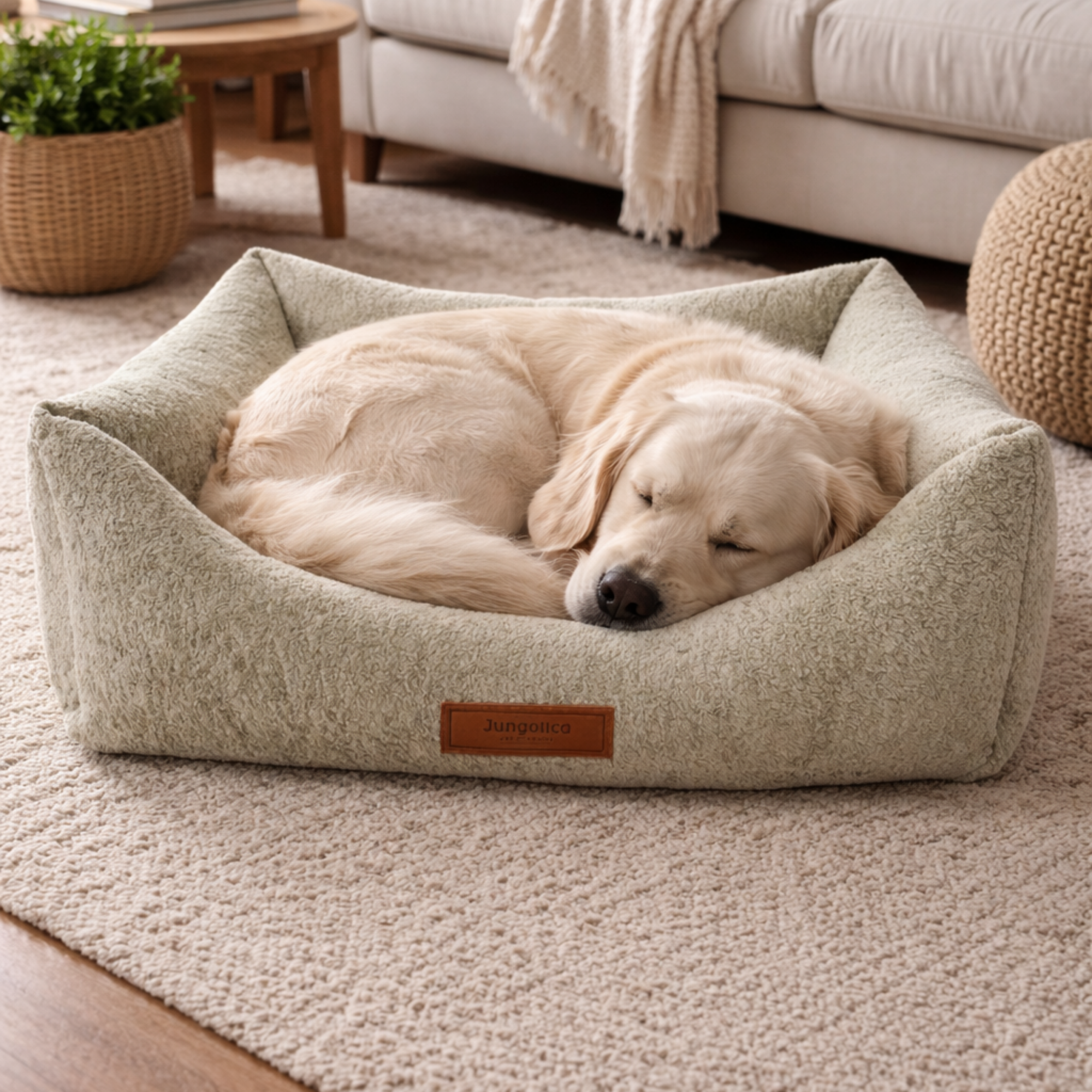 Bonita Cat & Dog Bed with Removable Cover, Ultra-Soft Fabric, Side Support, Washable