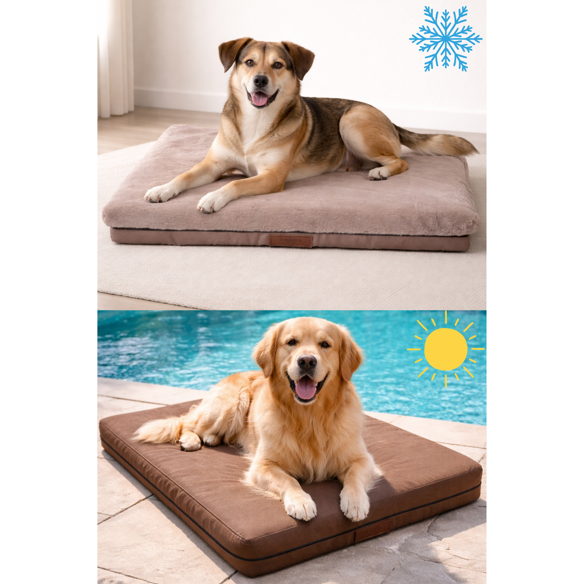 Pure Comfort, Removable Plush Blanket, Waterproof Inner Mattress Protector, 4-Season Cat and Dog Bed