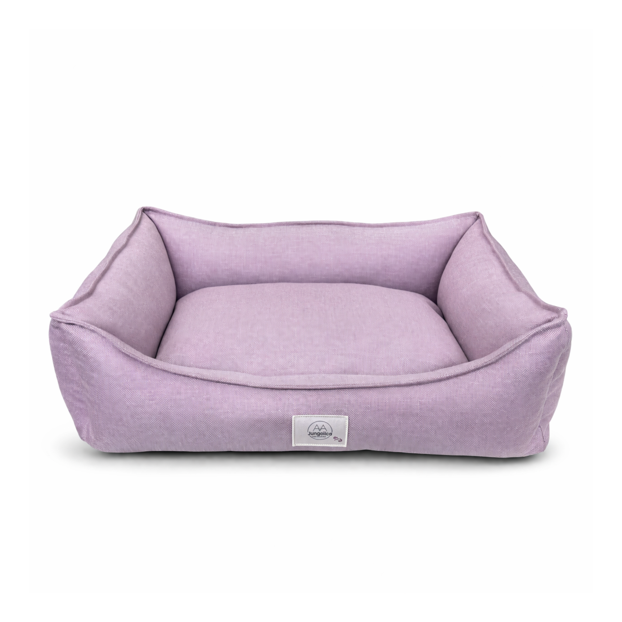 Vanilla Woven Fabric Cat & Dog Bed – Removable Inner Cushion, Non-Slip Base, Bead Fiber Filled