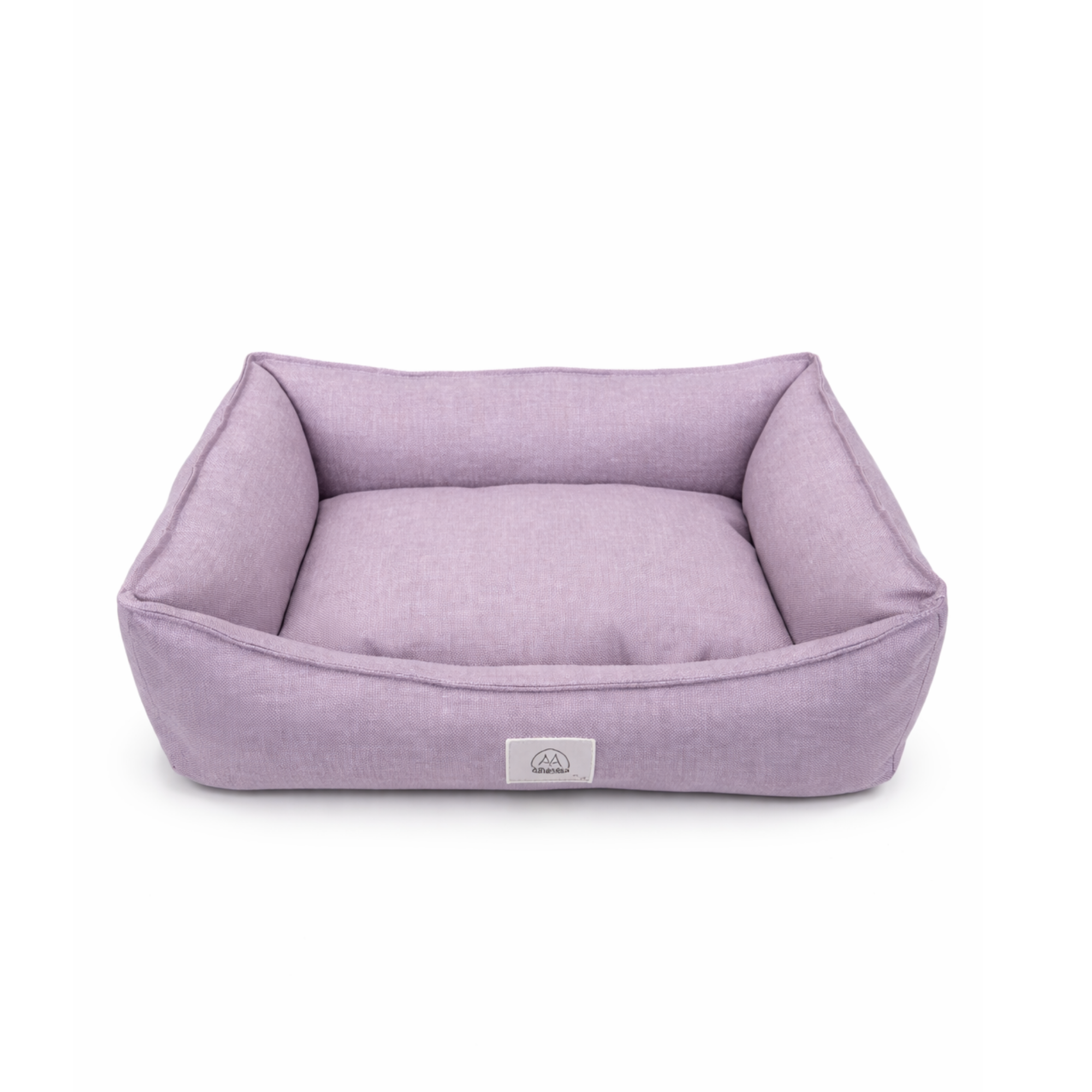 Vanilla Woven Fabric Cat & Dog Bed – Removable Inner Cushion, Non-Slip Base, Bead Fiber Filled