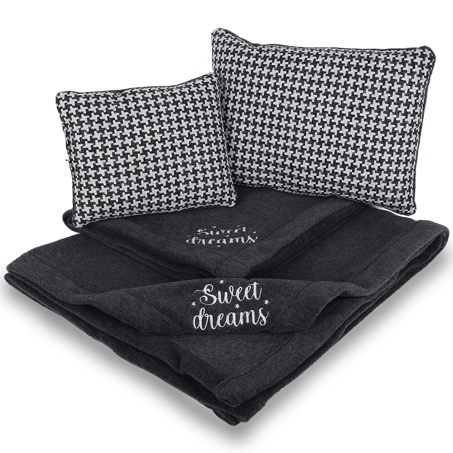 Rex Bed, Blanket, and Pillow Set with Visco Foam and 100% Waterproof Cover