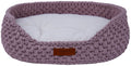 CAT & DOG KNITTED NEST BED – PINK & WHITE