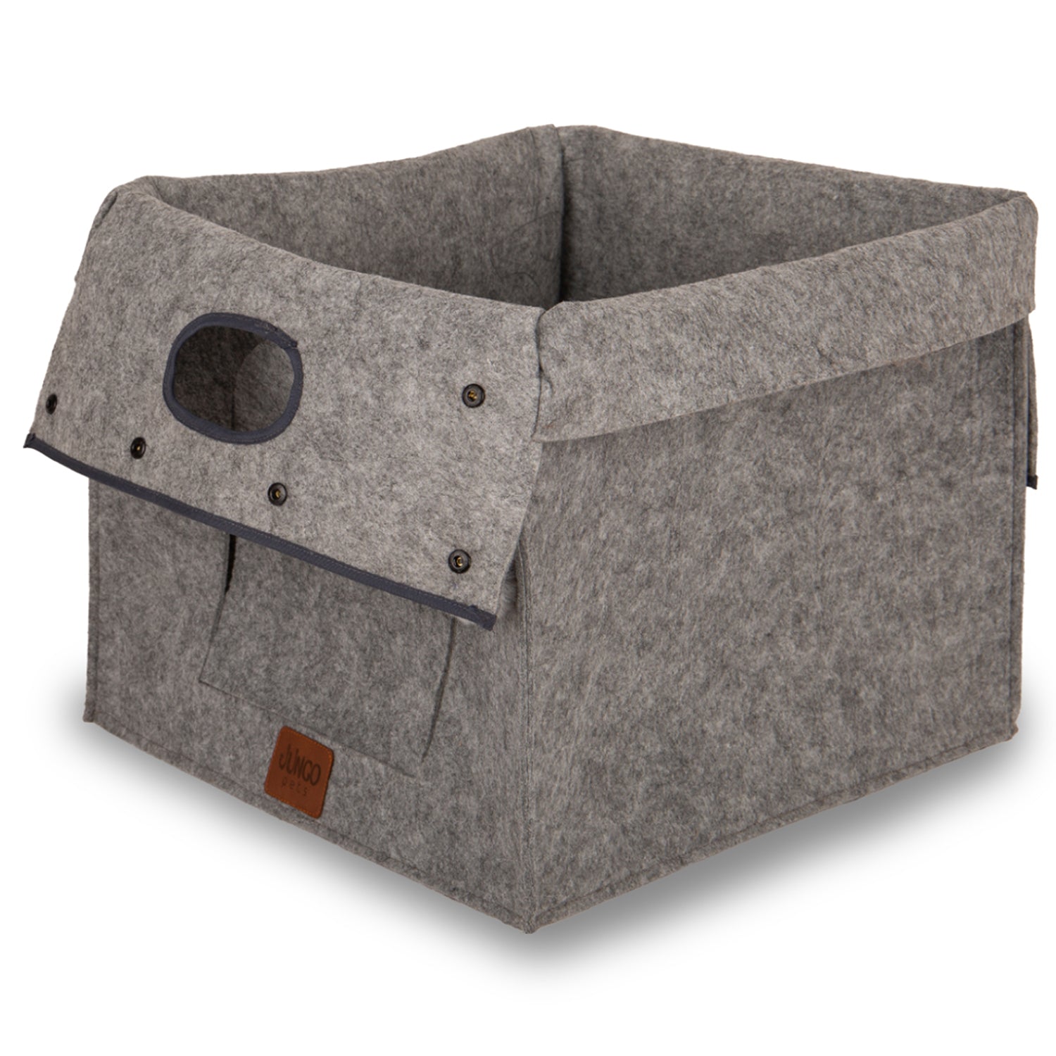 Lily Cat Bed with House and Box Design, Removable Cushion