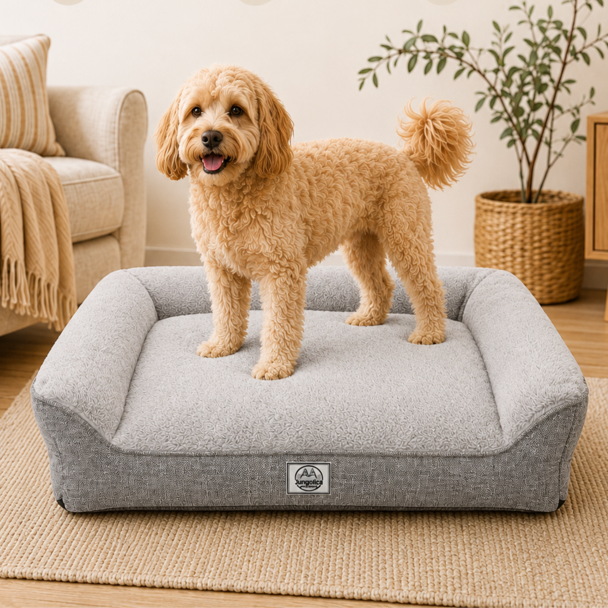 Marlow Fully Removable Cover Washable Cat & Dog Bed with Non-Slip Base