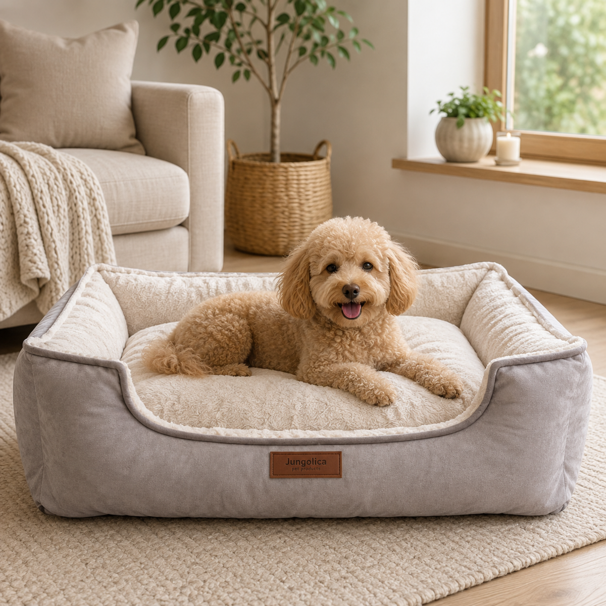 Dreamy Double-Sided Washable Cat & Dog Bed with Inner Cushion and Non-Slip Base