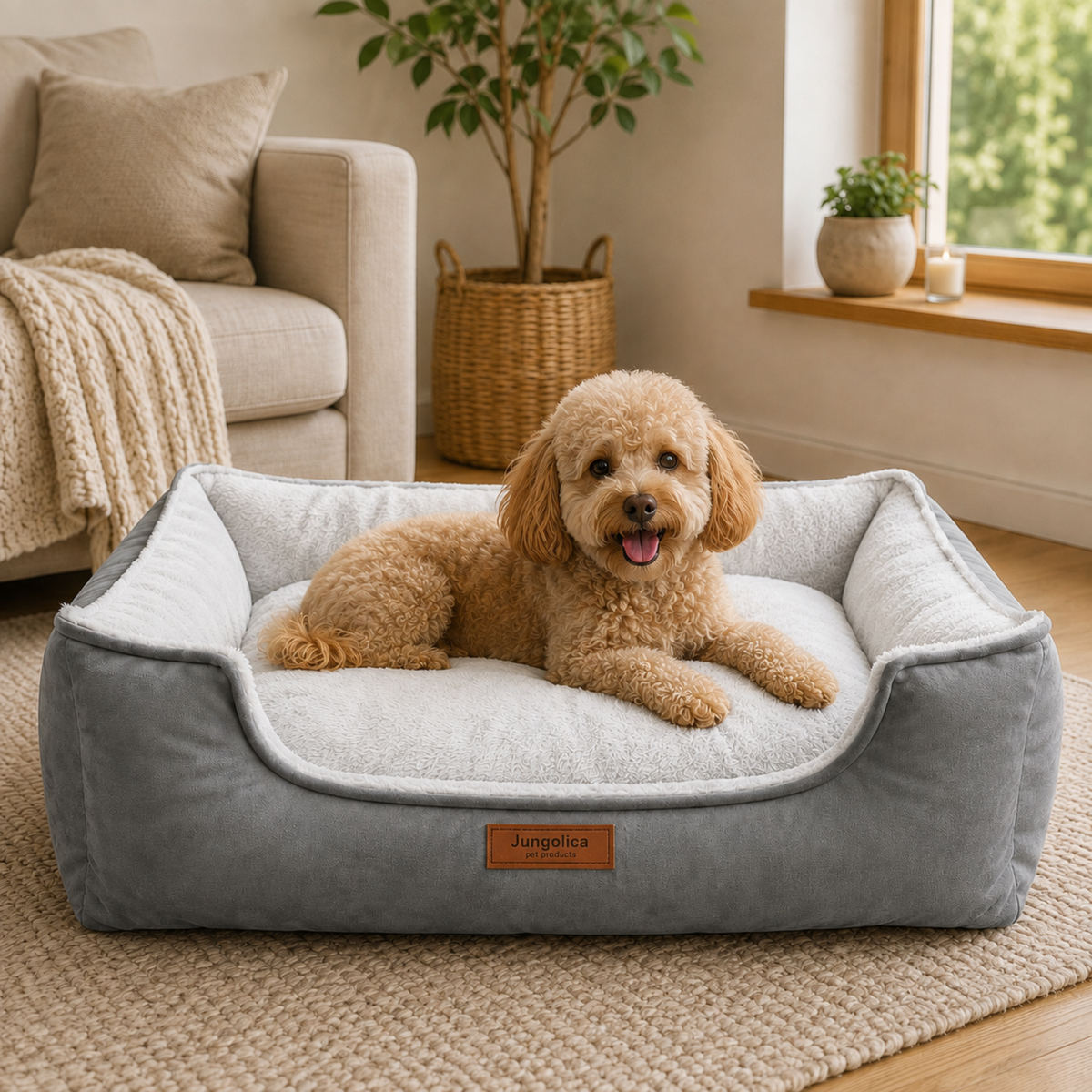 Dreamy Double-Sided Washable Cat & Dog Bed with Inner Cushion and Non-Slip Base