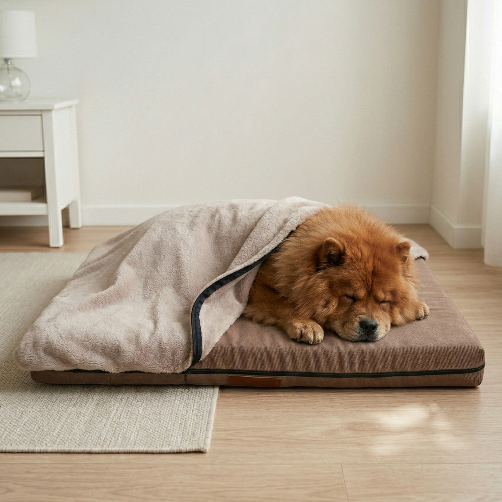 Pure Comfort, Removable Plush Blanket, Waterproof Inner Mattress Protector, 4-Season Cat and Dog Bed