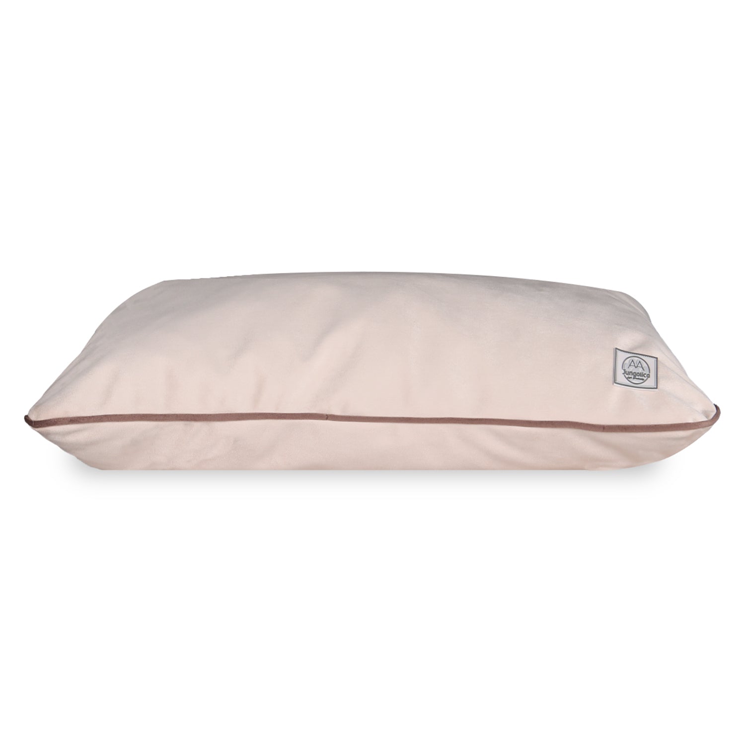 Cream pet bed with removable cover, durable non-shedding fabric, for cats and dogs