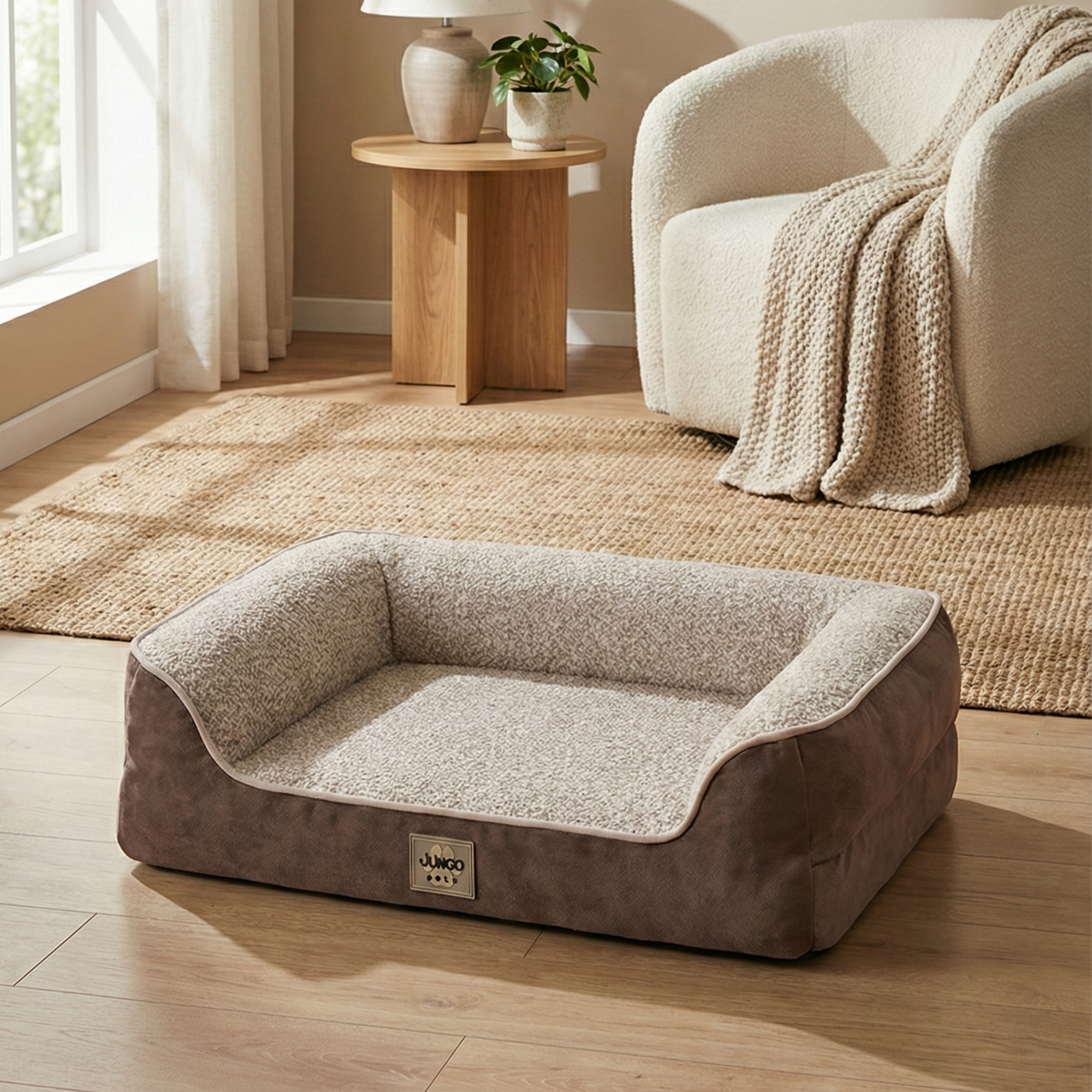 Sezar Cat and Dog Bed with Visco Foam, 100% Waterproof, Easy-to-Clean, and Removable Covers