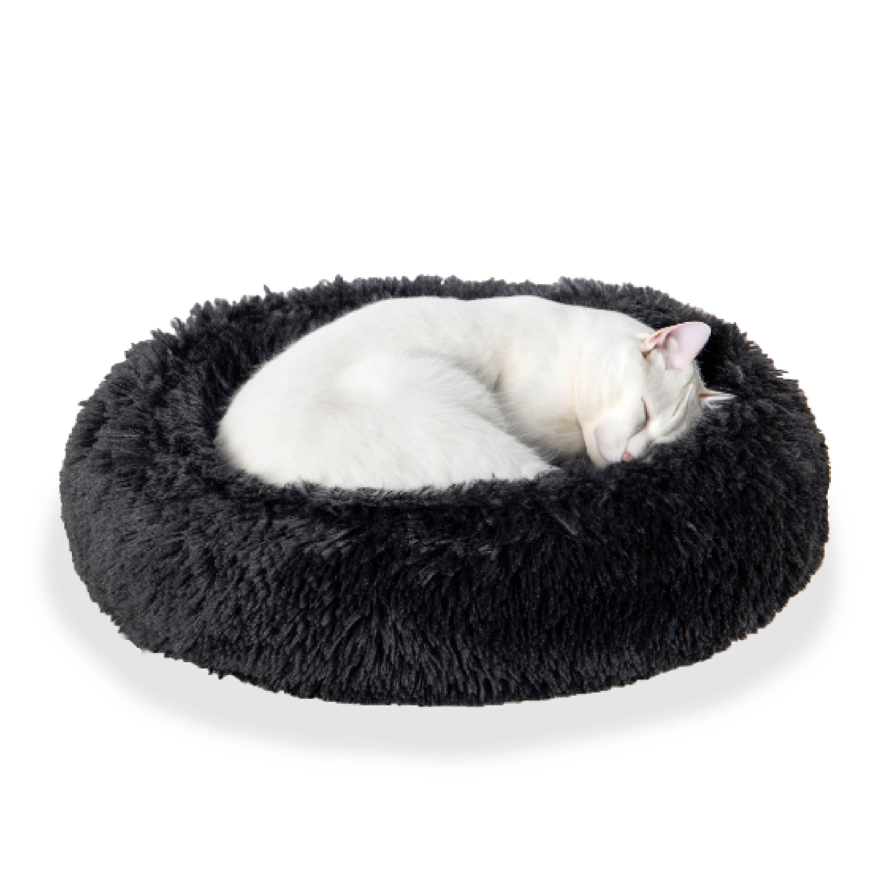 Sofy, Donut-Shaped, Calming Effect, High-Quality Plush Cat and Dog Bed