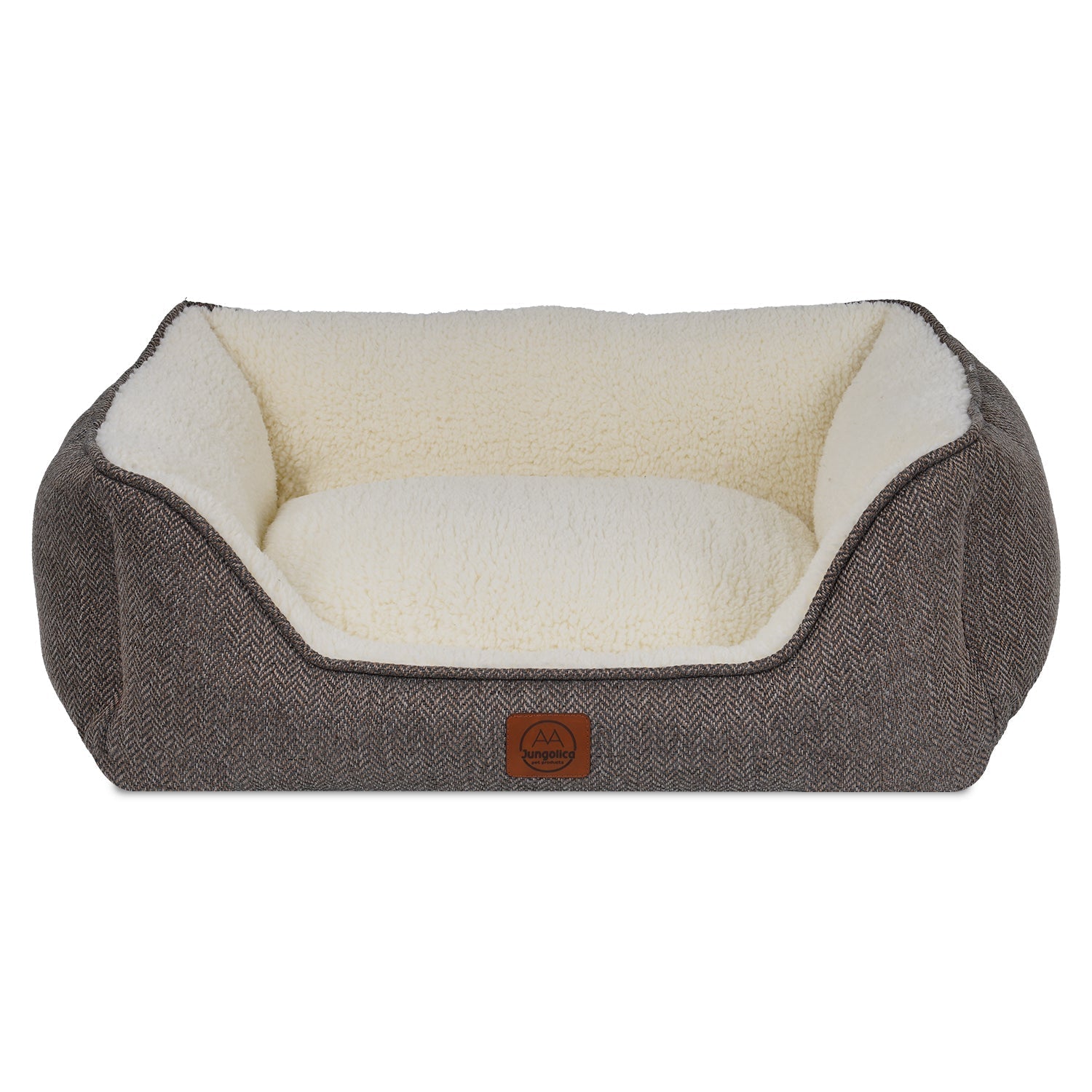 Zeus, Çift Taraflı Minderli, Kaydırmaz Tabanlı, Yıkanabilir, Yüksek Kaliteli Kedi ve Köpek Yatağı (Kahverengi) - Jungolica Pet Products